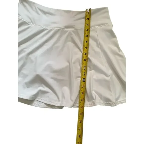 Skort Womens Size XL White Sporty Stretch Casual Pickleball Tennis Skirt - Picture 9 of 10